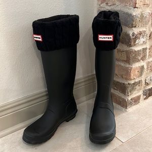 Hunter Tall boot with Hunter socks